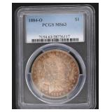 1884 New Orleans MS63 Morgan Silver Dollar
