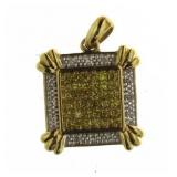 Natural 1.00 ct Fancy Yellow Diamond Pendant
