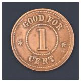 1861-65 Knickerbocker One Cent Token