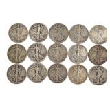 Mixed Date: Walking Liberty Silver Half Dollar