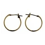 14kt Gold 15 mm Hoop Earrings