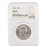 1961 MS64 Franklin Silver Half Dollar