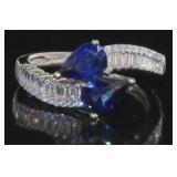 14kt Gold Natural 2.00 ct Sapphire & Diamond Ring