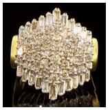 14kt Gold Brilliant 3.25 ct Diamond Cocktail Ring