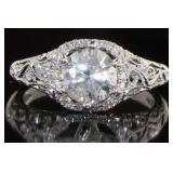 14kt Gold Round Brilliant 1.46 ct Diamond Ring