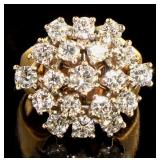10kt Gold Brilliant 3.66 ct Diamond Cocktail Ring