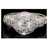 14kt Gold Round Brilliant 2.06 ct Diamond Ring