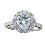 14kt Gold Round Brilliant 2.21 ct Diamond Ring