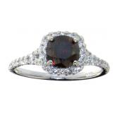 14kt Gold 1.50 ct Red Round Brilliant Diamond Ring