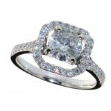 14kt White Gold 1.49 ct Round Diamond Ring