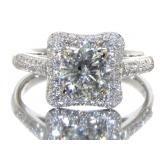 14kt White Gold 1.46 ct Round Diamond Ring