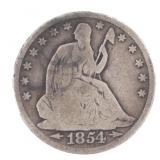 1854-P Seated Liberty Silver Half Dollar