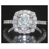 14K White Gold 2.46 ct Round Diamond Ring