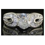 14kt Gold Round Brilliant 1.39 ct Diamond Ring