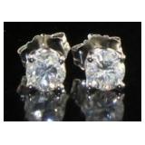 14kt Gold Brilliant 1/2 ct Diamond Stud Earrings