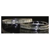 Stunning 1.00 ct Baguette Diamond Hoop Earrings