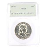 1961 PR65 GEM Franklin Silver Half Dollar