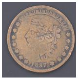 1837 New York Copper Hard Times Token