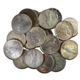Mixed Date: Circulated Peace Silver Dollar