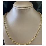 10kt Gold 22" Rope Chain