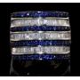 Genuine 2.00 ct Sapphire & Baguette Diamond Ring