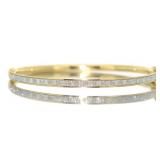 10kt Gold Two Tone Cuff Bracelet