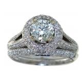 18kt Gold 2.01 ct Brilliant Diamond Bridal Set