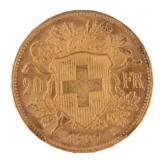 1927 BU Switzerland Helvetia 20 Gold Francs