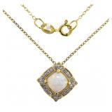 Gorgeous Opal & White Topaz Necklace