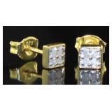 Princess Cut Diamond Stud Earrings