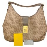 Fendi Large Hobo Zucca Print Handbag