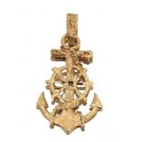 14kt Gold Large Anchor Pendant