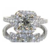14K White Gold 2.15 ct Round Diamond Ring