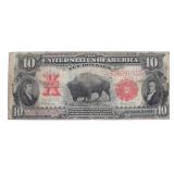 Series 1901 $10.00 Bison Large United States Note