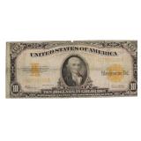 Series 1922 Large $10 US Gold Coin Note