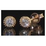 14kt Rose Gold 1/3 ct Diamond Stud Earrings