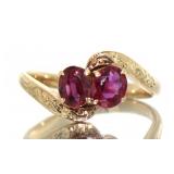10kt Gold Pink Tourmaline Estate Ring