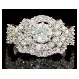 14kt White Gold 2.21 ct Diamond Ring Set