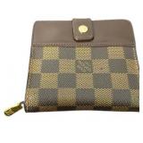 Authentic Louis Vuitton Damier Compact Zip Wallet