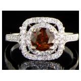 14kt Gold 1.51 ct Fancy Red Diamond Ring