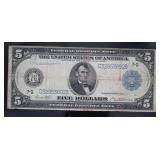 Series 1914 Large $5.00 Federal Reserve Note