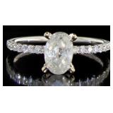 14kt Gold Oval Cut 1.20 ct Diamond Ring