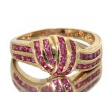 14kt Gold Natural Ruby Cocktail Ring
