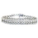 10kt Gold 10.00 ct Diamond Tennis Bracelet