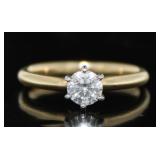 14kt Gold Brilliant 1/3 ct Diamond Solitaire Ring