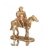 10kt Gold Western Cowboy & Horse Pendant