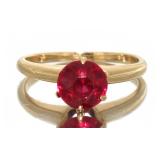 14kt Gold Pink Spinel Solitaire Ring