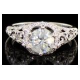 14kt Gold Round Brilliant 1.46 ct Diamond Ring