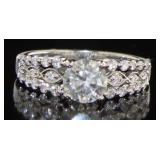 14kt Gold Round Brilliant 1.53 ct Diamond Ring