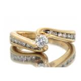 14kt Gold Brilliant 1/4 ct Diamond Estate Ring